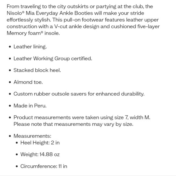 Nisola Mia Everyday Leather Ankle Booties Size 9 - Picture 4 of 15